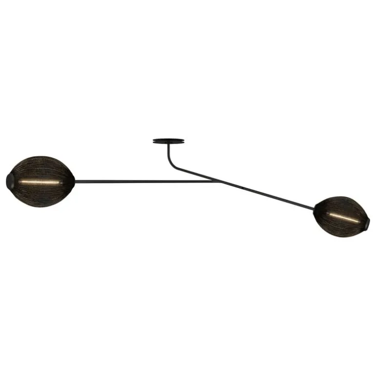 GUBI Satellite wall lamp, soft black semi matt