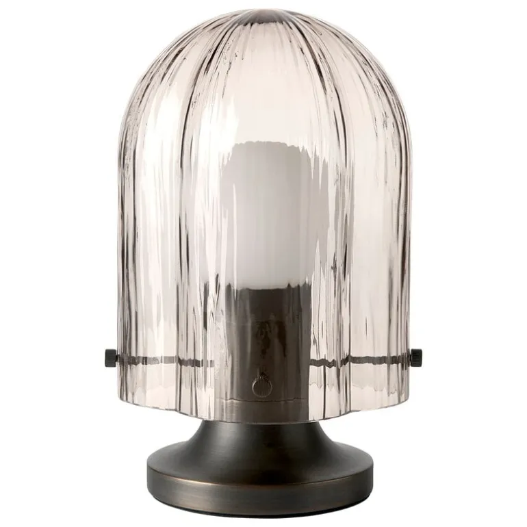 GUBI Seine table lamp, antique brass - smoke