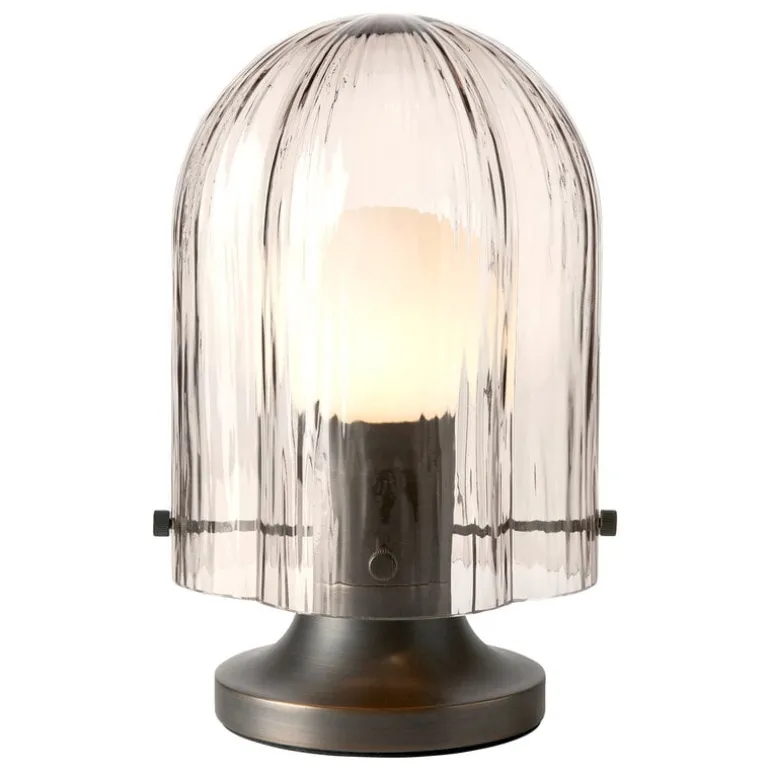 GUBI Seine table lamp, antique brass - smoke