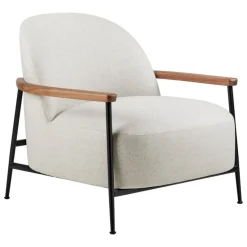 GUBI Sejour lounge chair with armrests, walnut-black-Flair Sp FR 201