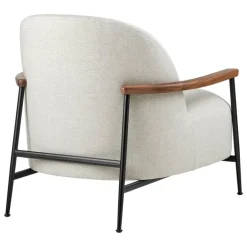 GUBI Sejour lounge chair w.armrests, walnut-black-Plain 0001