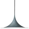 GUBI Semi pendant 47 cm, anthracite grey, glossy