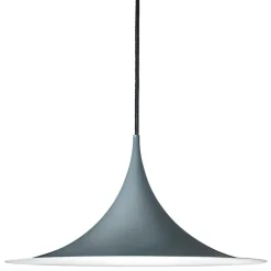 GUBI Semi pendant 47 cm, anthracite grey, glossy