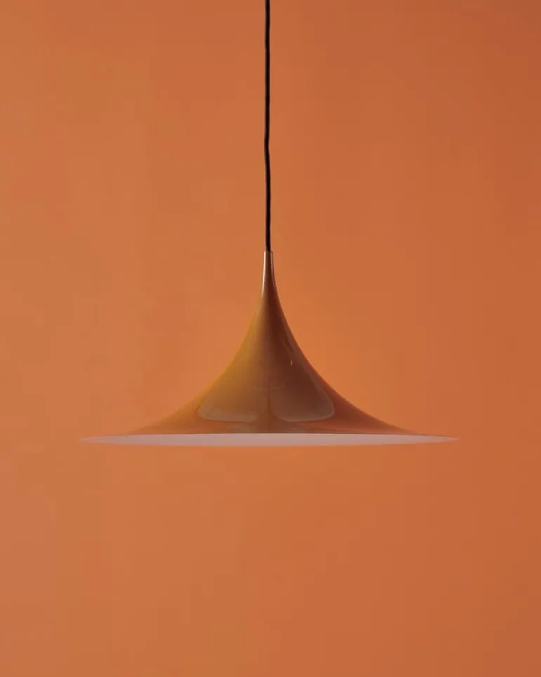 GUBI Semi pendant, 47 cm, roasted pumpkin, glossy