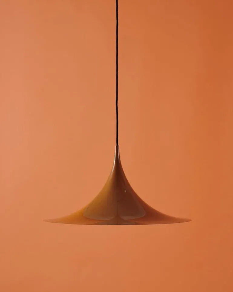 GUBI Semi pendant, 47 cm, roasted pumpkin, glossy
