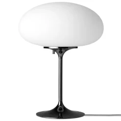 GUBI Stemlite table lamp, 42 cm, dimmable, black chrome