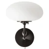 GUBI Stemlite wall lamp, black chrome
