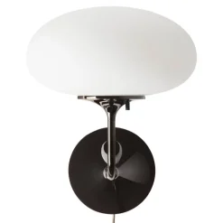 GUBI Stemlite wall lamp, black chrome