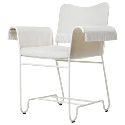GUBI Tropique chair with fringes, classic white - Leslie 06