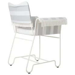 GUBI Tropique chair with fringes, classic white - Leslie Stripe 20