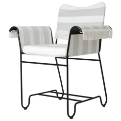 GUBI Tropique chair with fringes, classic black - Leslie Stripe 20