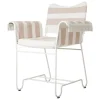 GUBI Tropique chair with fringes, classic white - Leslie Stripe 40