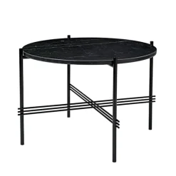 GUBI TS coffee table, 55 cm, black - black marble