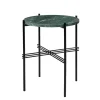 GUBI TS coffee table, 40 cm, black - green marble
