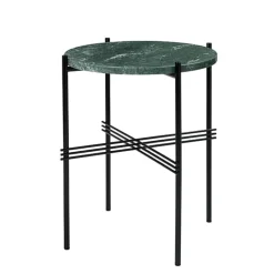 GUBI TS coffee table, 40 cm, black - green marble