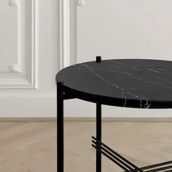 GUBI TS coffee table, 40 cm, black - black marble