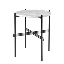 GUBI TS coffee table, 40 cm, black - white marble