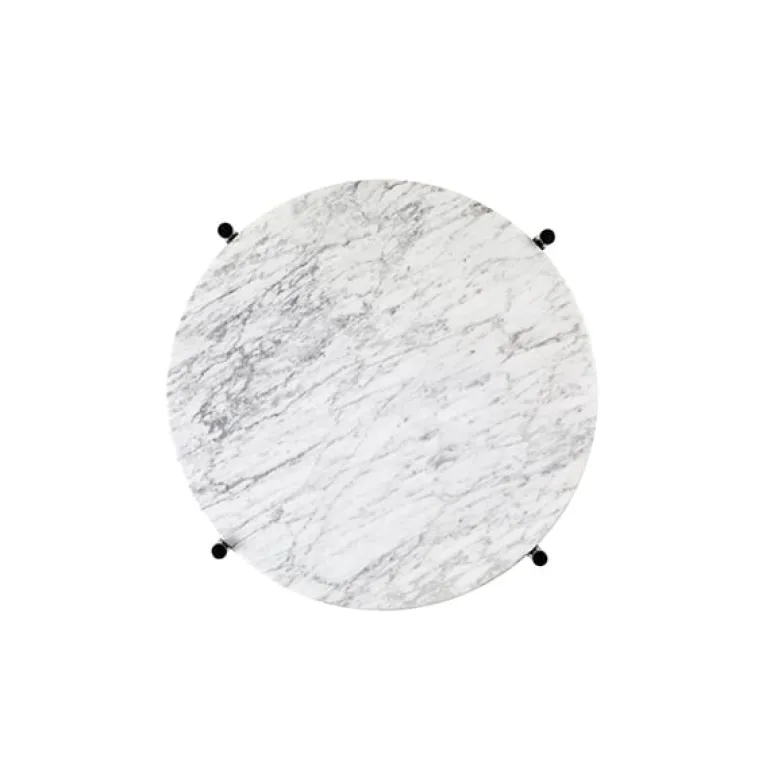GUBI TS coffee table, 40 cm, black - white marble