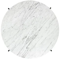GUBI TS coffee table, 80 cm, black - white marble
