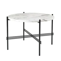 GUBI TS coffee table, 55 cm, black - white marble