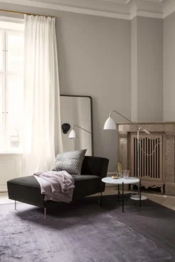 GUBI TS coffee table, 55 cm, black - white marble