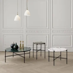 GUBI TS coffee table, 80 cm, black - black marble