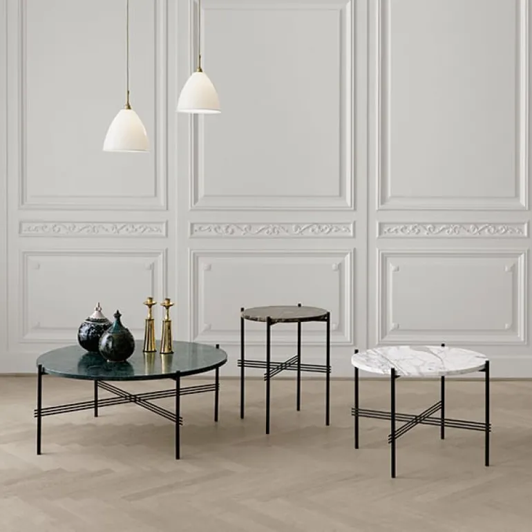 GUBI TS coffee table, 80 cm, black - black marble