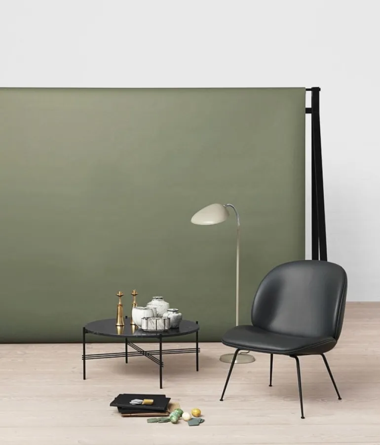 GUBI TS coffee table, 80 cm, black - black marble