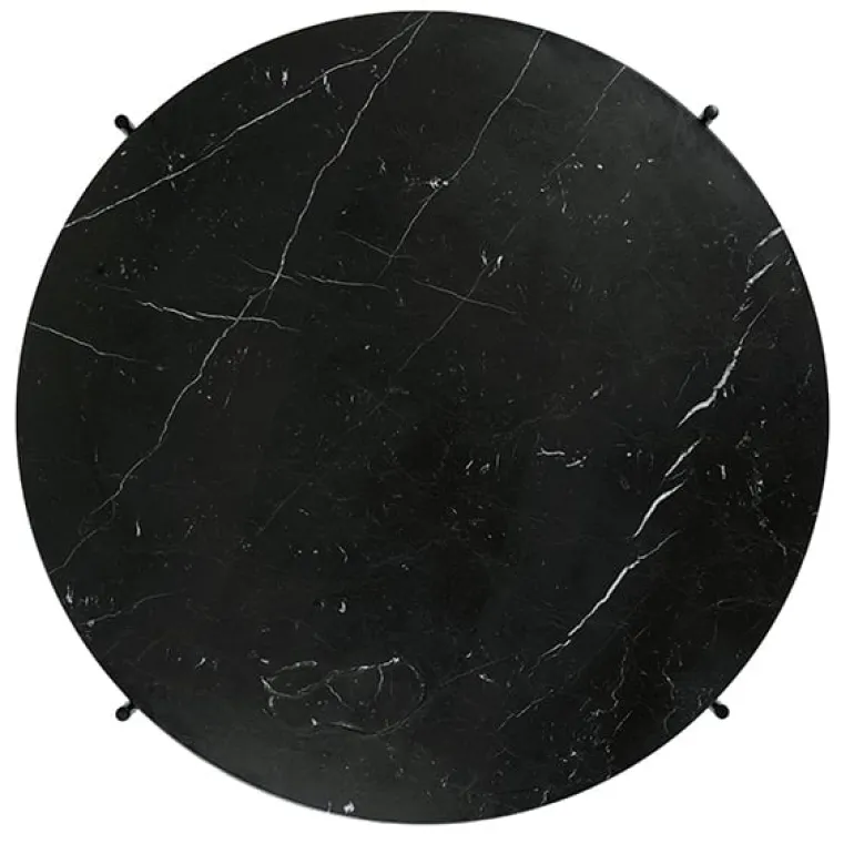GUBI TS coffee table, 80 cm, black - black marble
