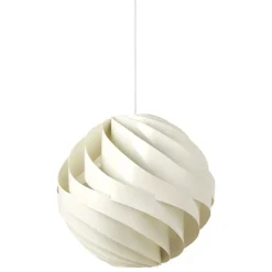 GUBI Turbo pendant, 62 cm, alabaster white, glossy