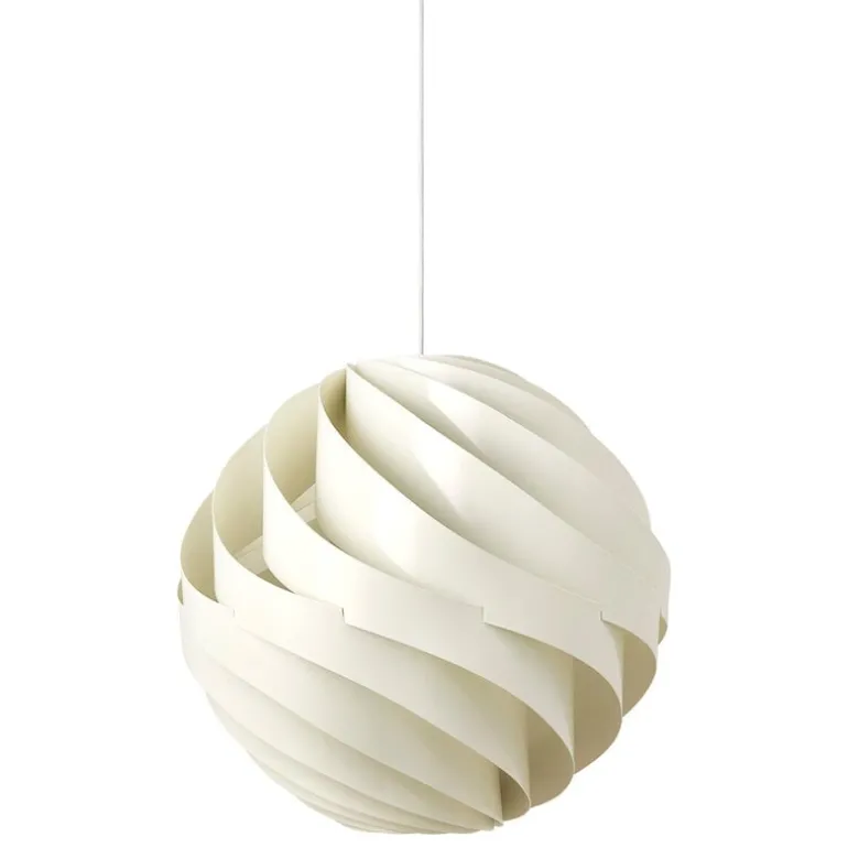 GUBI Turbo pendant, 62 cm, alabaster white, glossy