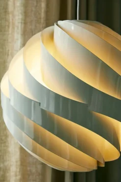 GUBI Turbo pendant, 62 cm, alabaster white, glossy