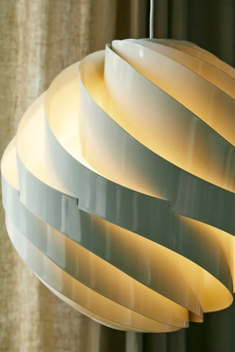 GUBI Turbo pendant, 62 cm, alabaster white, glossy