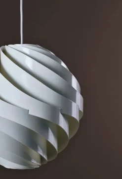 GUBI Turbo pendant, 36 cm, alabaster white, glossy