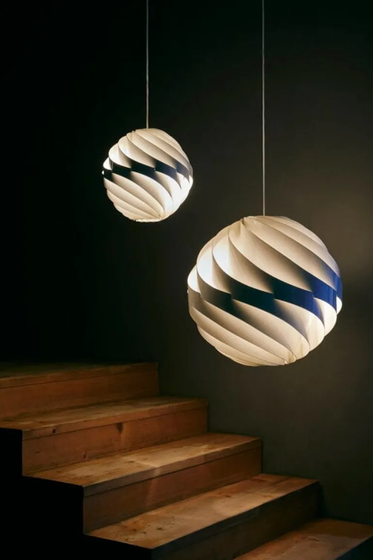 GUBI Turbo pendant, 36 cm, alabaster white, glossy