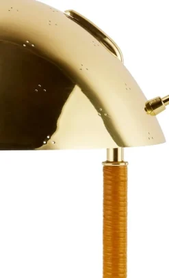 GUBI Tynell 9209 table lamp, brass - rattan