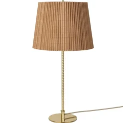 GUBI Tynell 9205 table lamp, brass - bamboo
