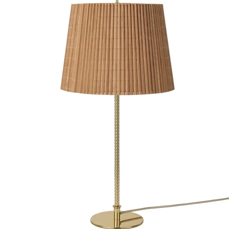 GUBI Tynell 9205 table lamp, brass - bamboo
