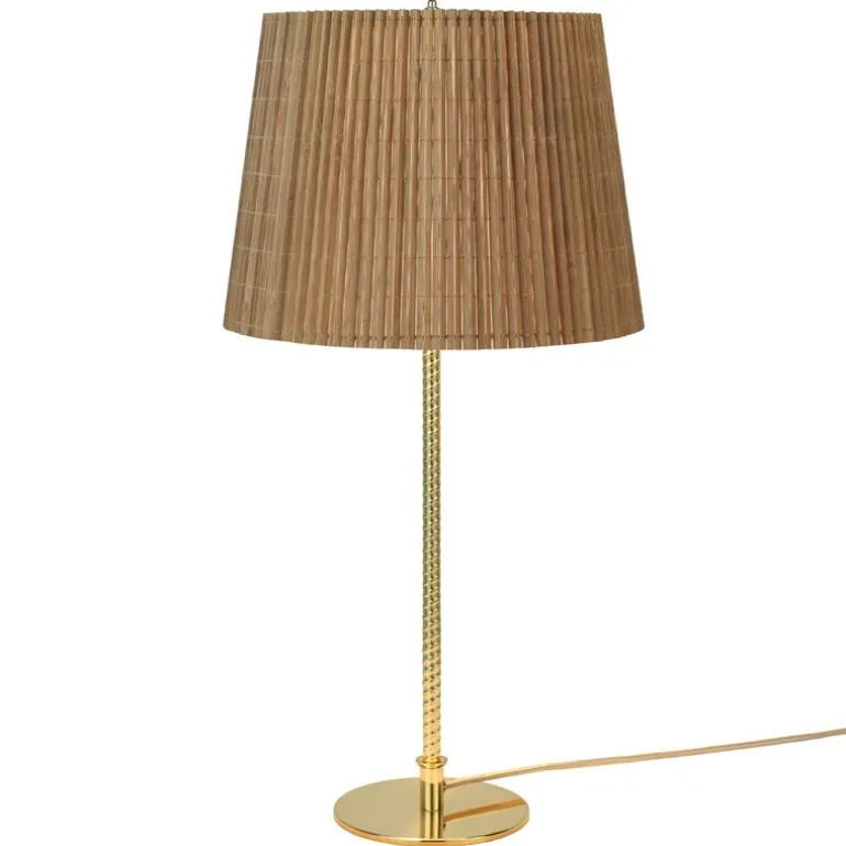 GUBI Tynell 9205 table lamp, brass - bamboo