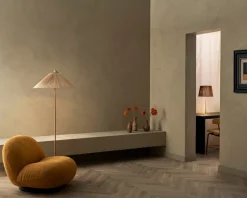 GUBI Tynell 9205 table lamp, brass - bamboo