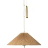 GUBI Tynell A1972 pendant, 60 cm, brass - bamboo
