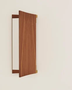 GUBI Vanity wall mirror, 2 panels, walnut - brass