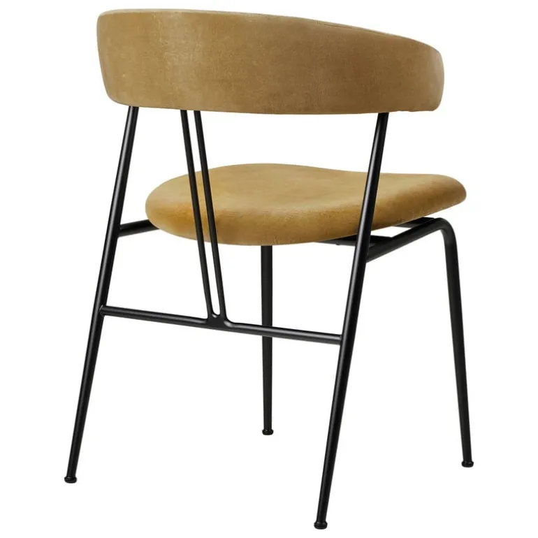 GUBI Violin chair, fully upholstered, Velvet grey green 294