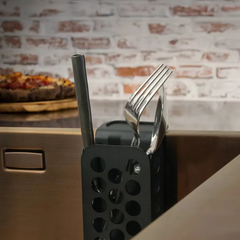 Happy Sinks Happy Sinks Cutlery Caddy, black