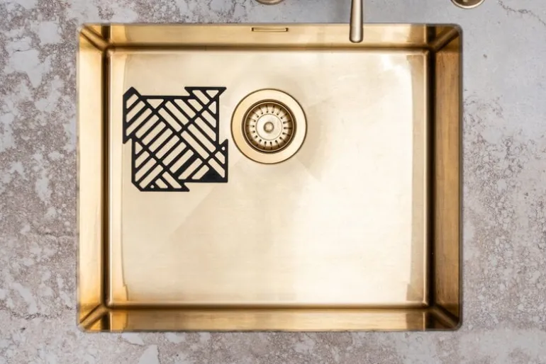 Happy Sinks Happy Sinks Puzzle sink mat, 4 pcs, black