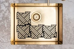 Happy Sinks Happy Sinks Puzzle sink mat, 4 pcs, black