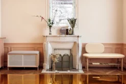 Hartô Eustache bench, oak - camel - beige