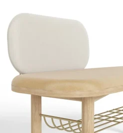 Hartô Eustache bench, oak - camel - beige