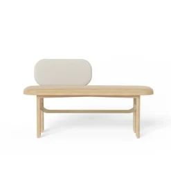 Hartô Eustache bench, oak - camel - beige
