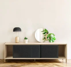 Hartô Gabin sideboard 162 cm, oak - dark grey